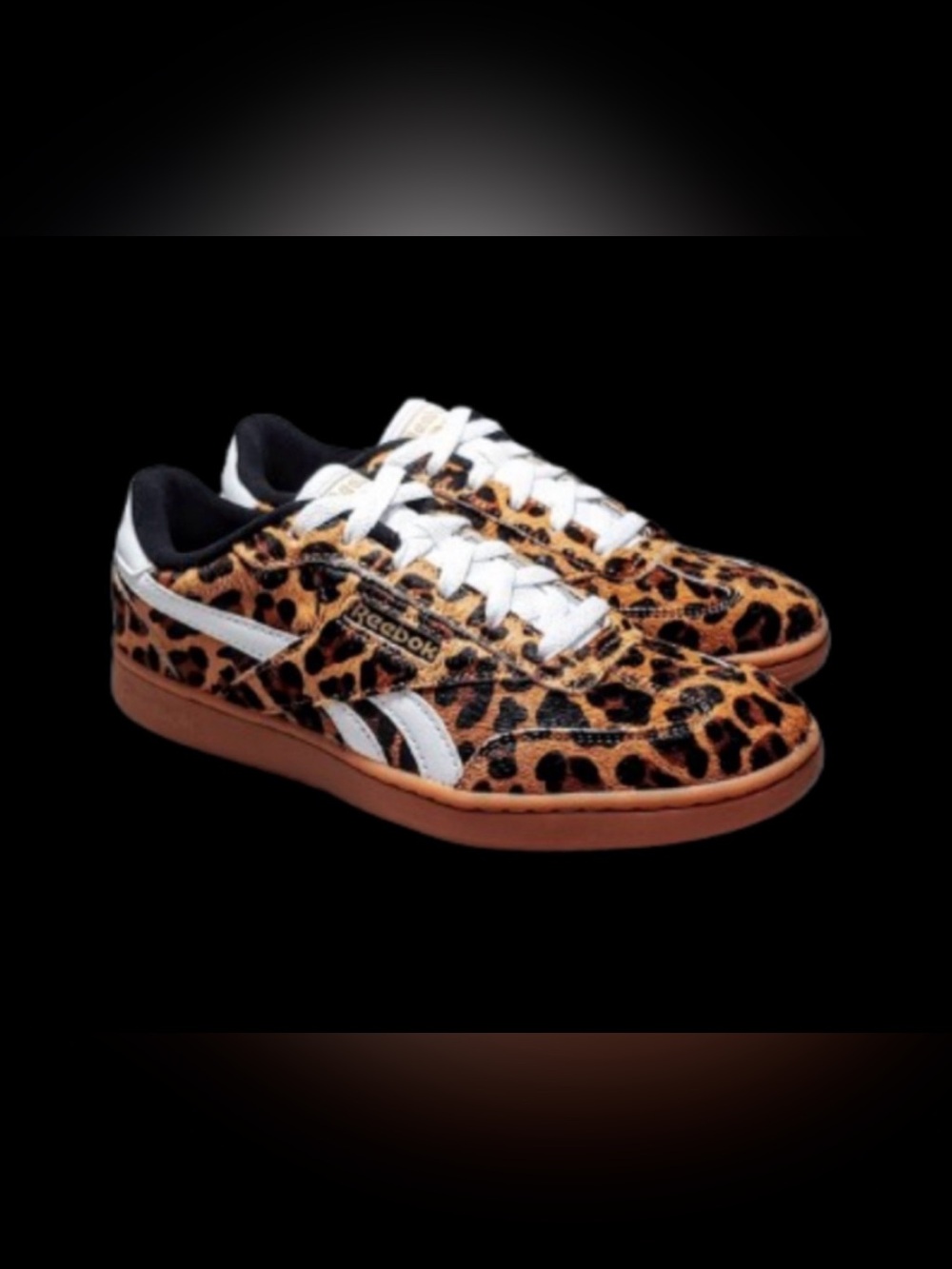 Reebok Women’s Leopard Print Sneakers in Black, Brown, White